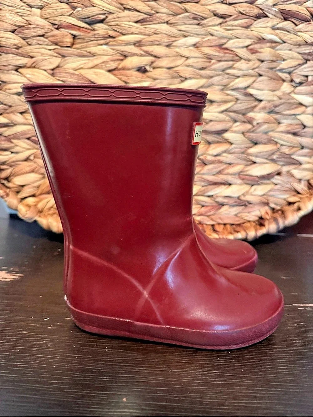 Hunter Kids First Classic Rain Boots Red Like New